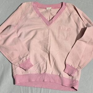 Vintage LA Seat Covers long sleeve shirt muted baby pink rough cotton